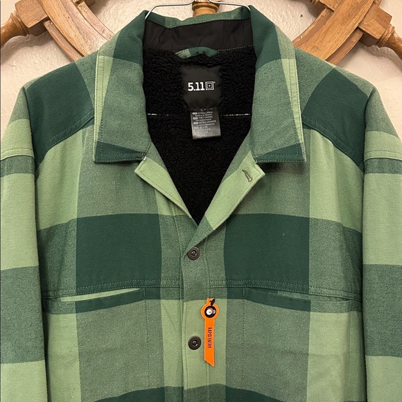 5.11 Tactical Trekking Green Check Seth Shirt Jacket Men’s XL NWT - Picture 3 of 6